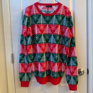 Raisevern Men/Women Christmas Sweater Pullover Snowflake Tree Large